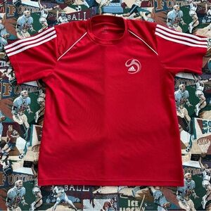 Y2K Adidas Men’s Red Blank Soccer Jersey
